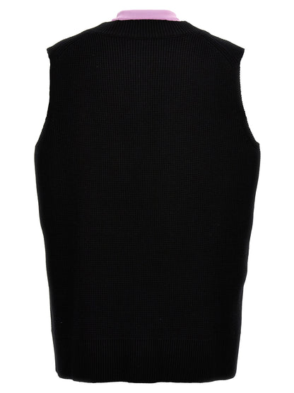Sweater by Jil Sander for men in wool cotton & polyamide multicolor showcases a downtown chic silhouette, artfully finished with a downtown chic v-neck neckline and for a sophisticated, high-end look.