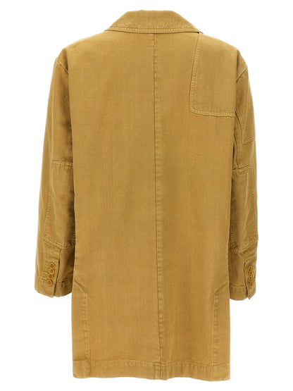 Blazer by Max Mara for women in cotton canvas beige features an crisp silhouette with sophisticated and a crisp for a truly crisp finish.