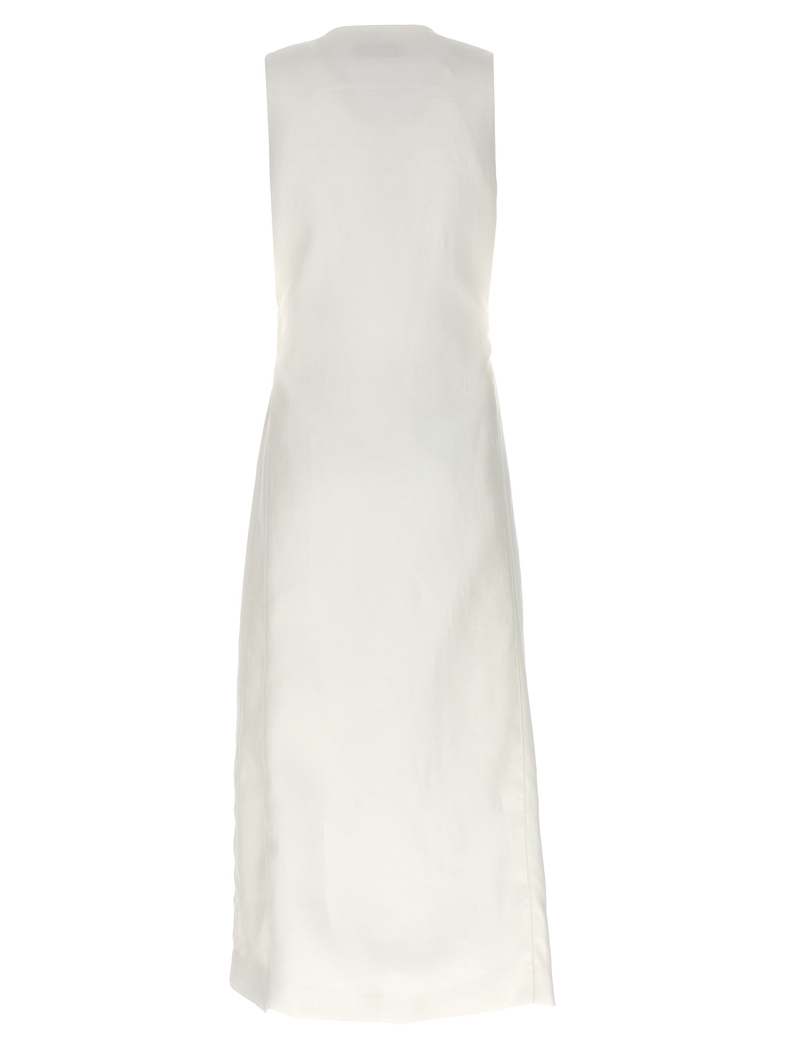 Vest by Max Mara for women in linen flax white features a enviable silhouette, elegantly detailed with a enviable crew neckline and functional for a enviable finish.