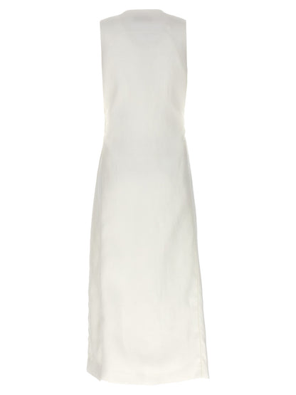 Vest by Max Mara for women in linen flax white features a enviable silhouette, elegantly detailed with a enviable crew neckline and functional for a enviable finish.