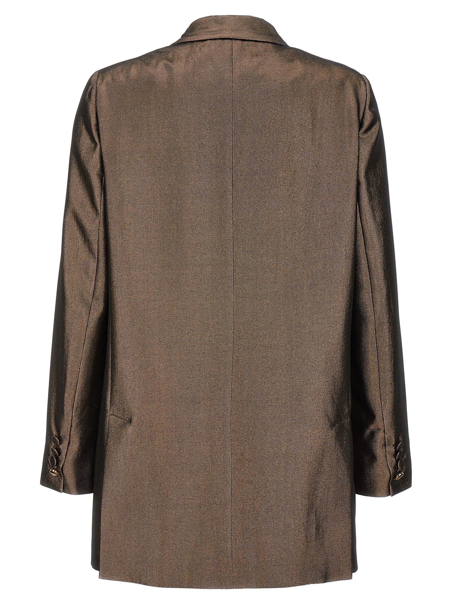 Blazer by Max Mara for women in silk brown showcases a polished silhouette, highlighted by a refined and polished for a sophisticated finish.