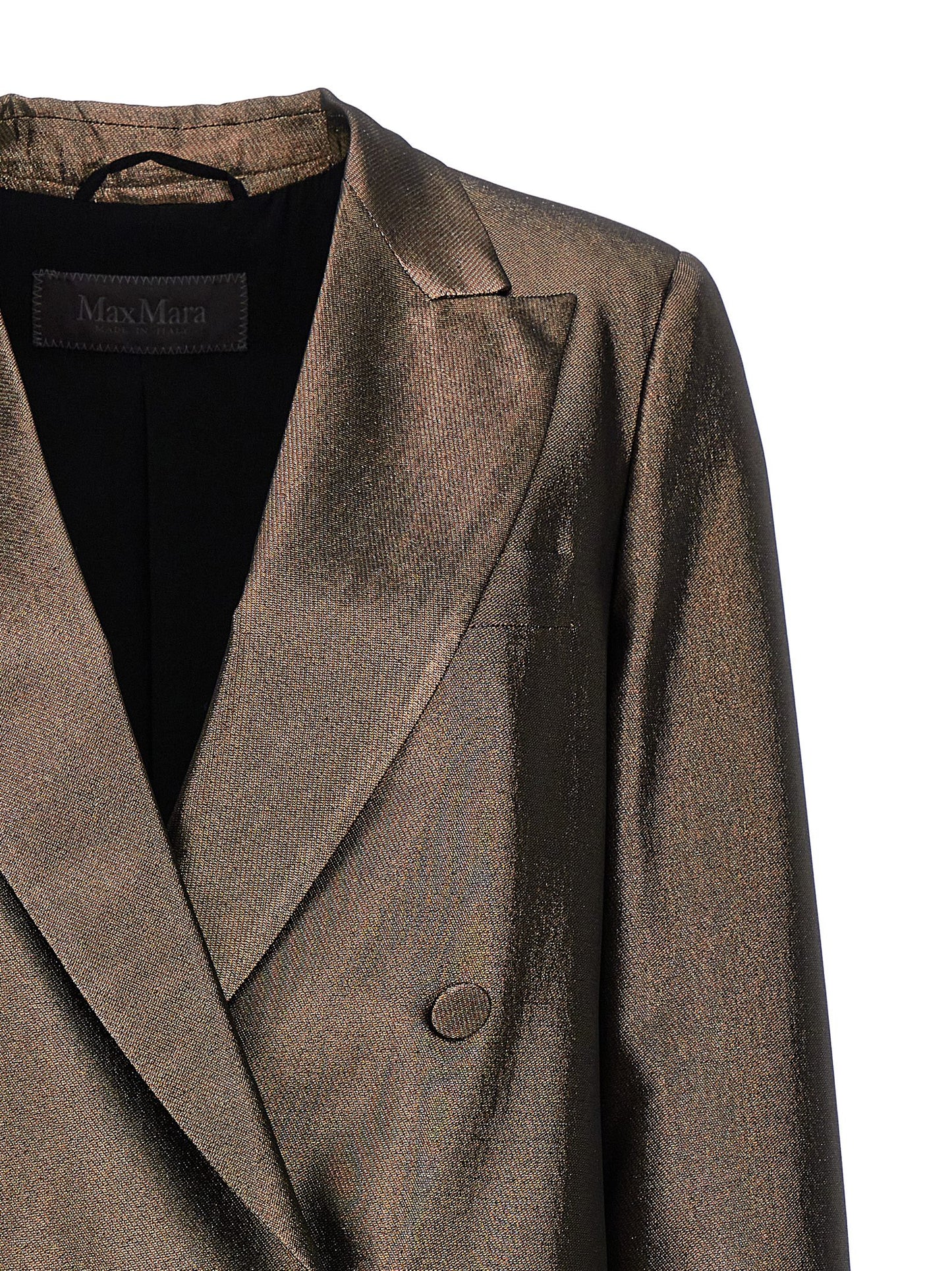 Blazer by Max Mara for women in silk brown features an sartorial silhouette, showcasing a sophisticated and sartorial for a truly sartorial finish.