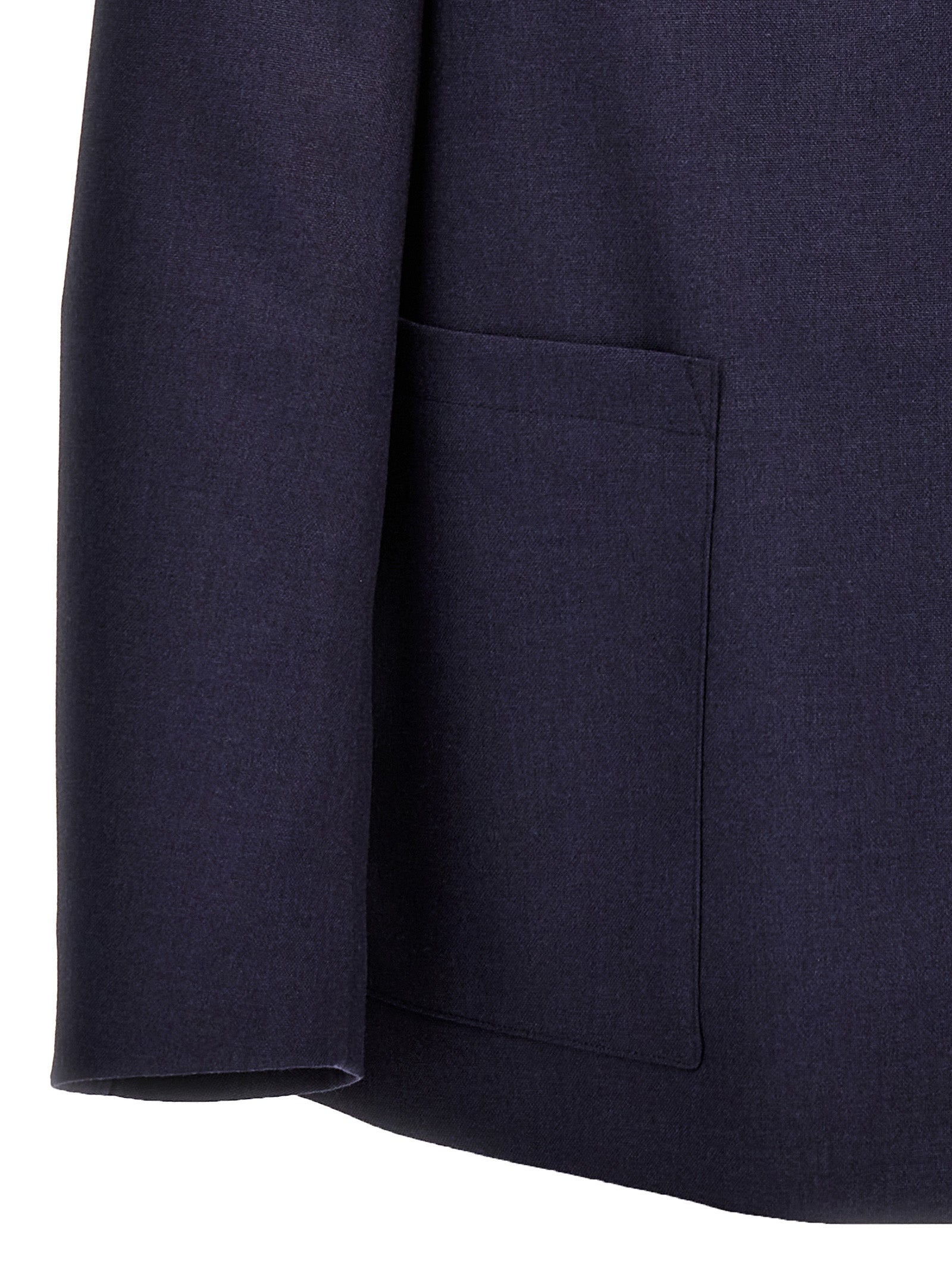 Blazer by Fendi for men in virgin wool blue features an crisp silhouette with sophisticated and a crisp for a truly crisp finish.
