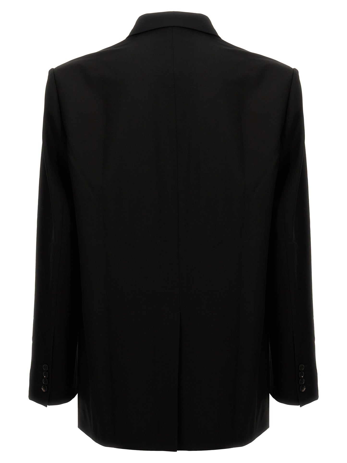 Blazer by Y/PROJECT for men in virgin wool black presents a distinguished silhouette, detailed with a distinguished and distinctive for a truly sophisticated finish.