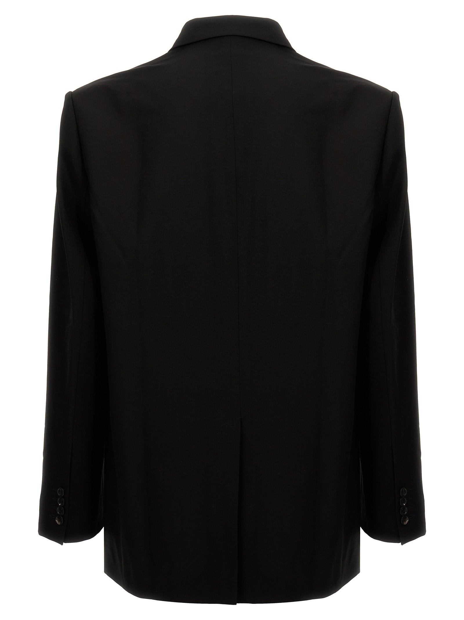 Blazer by Y/PROJECT for men in virgin wool black presents a distinguished silhouette, detailed with a distinguished and distinctive for a truly sophisticated finish.