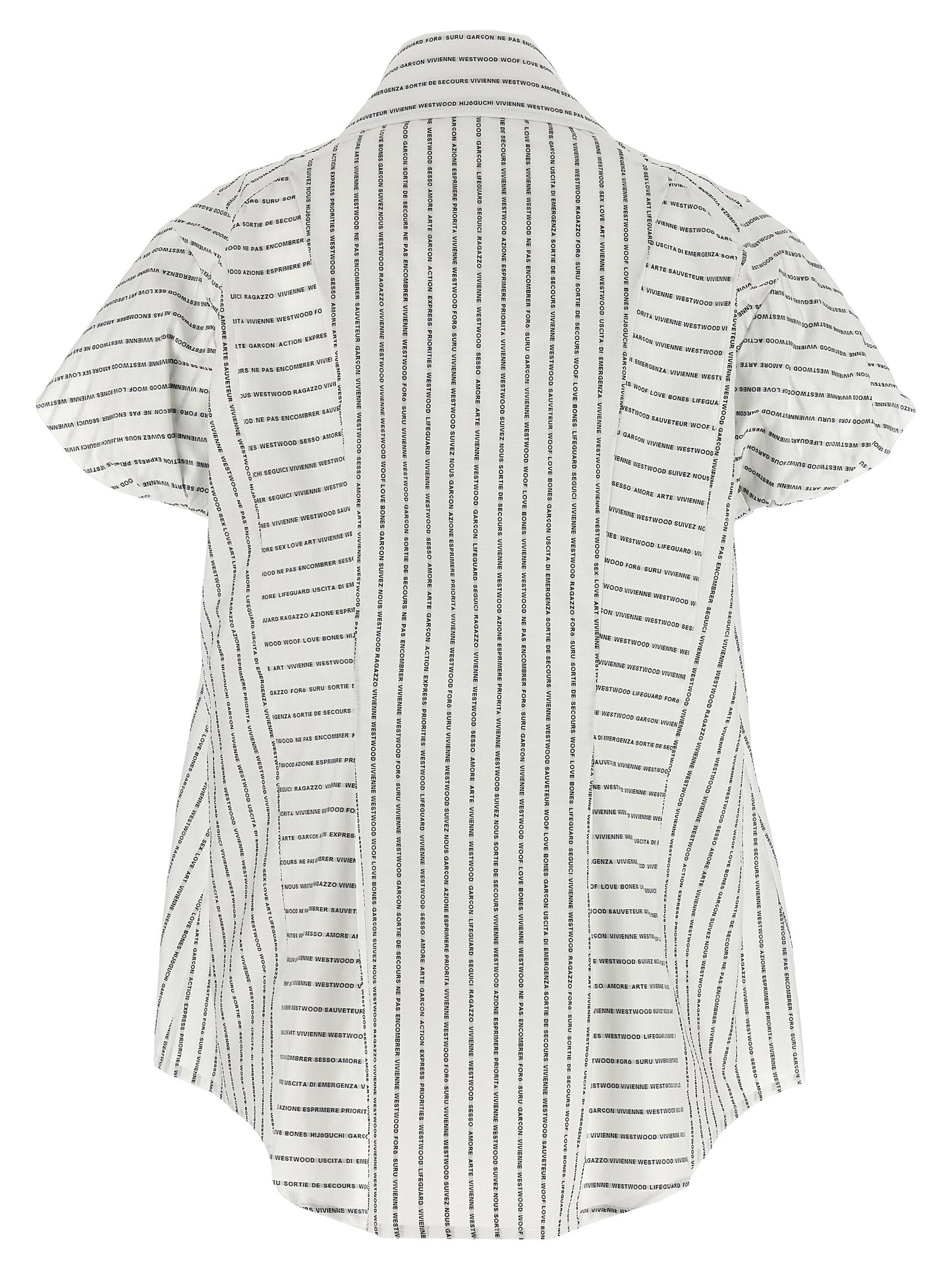 Blouse by Vivienne Westwood for women in cotton bicolour, black, white & print features an polished silhouette, showcasing a sophisticated and detail for a truly polished finish.