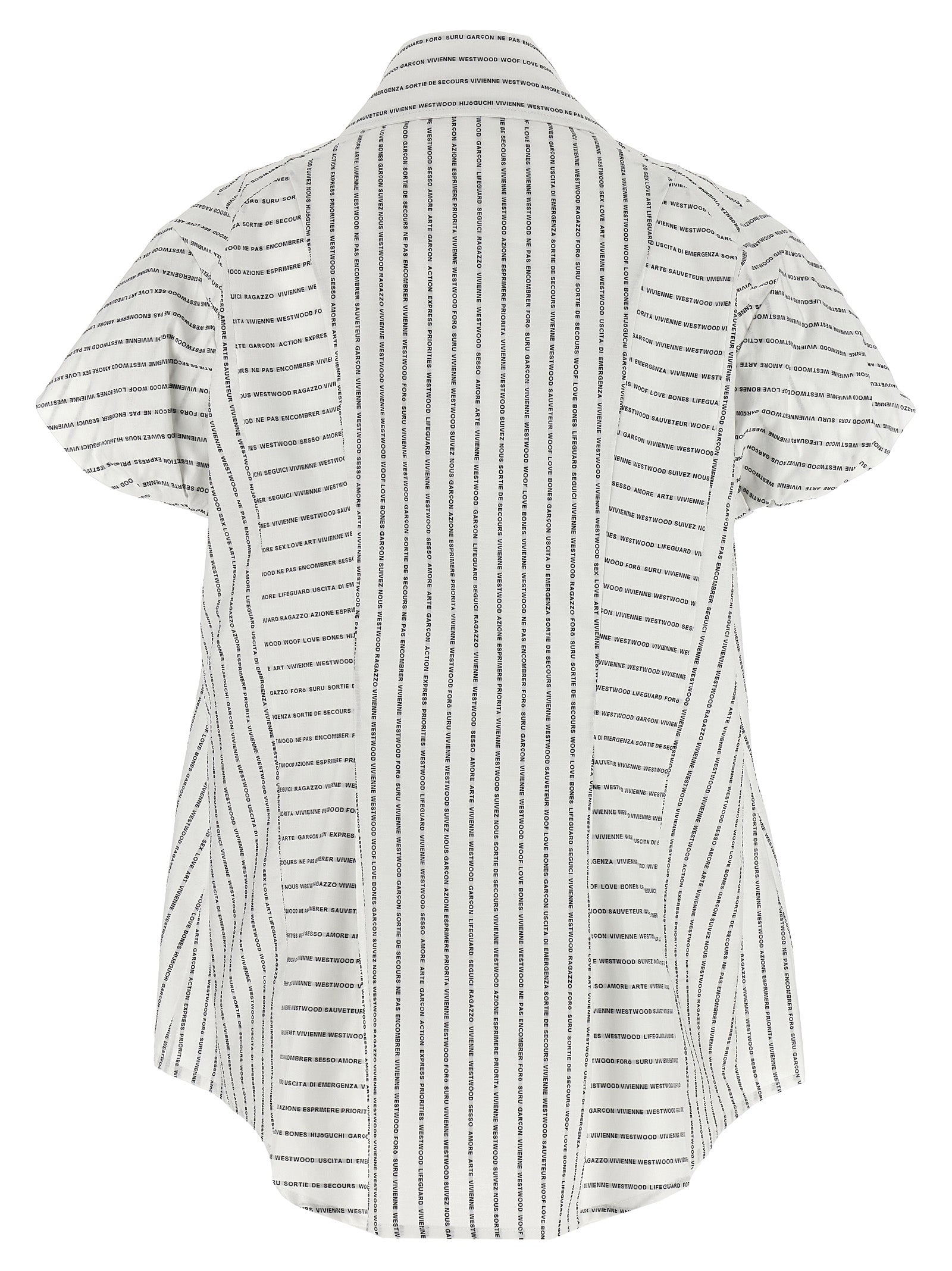 Blouse by Vivienne Westwood for women in cotton bicolour, black, white & print features an polished silhouette, showcasing a sophisticated and detail for a truly polished finish.