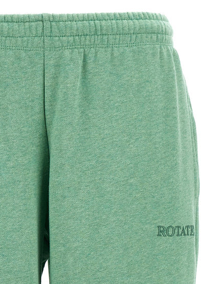 ROTATE BIRGER CHRISTENSEN Women's Cotton Joggers - Bicolour Green