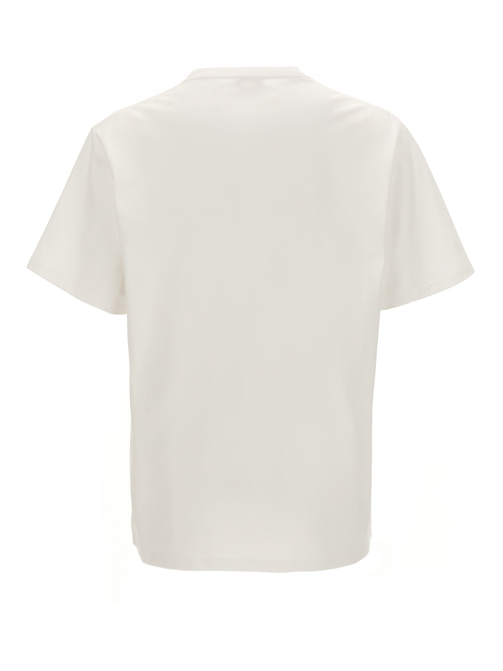 T-Shirt by Alexander McQueen for men in cotton bicolour, black, white & print showcases a unassuming silhouette, artfully detailed with a refined crew neckline and unassuming for a sophisticated, contemporary look.