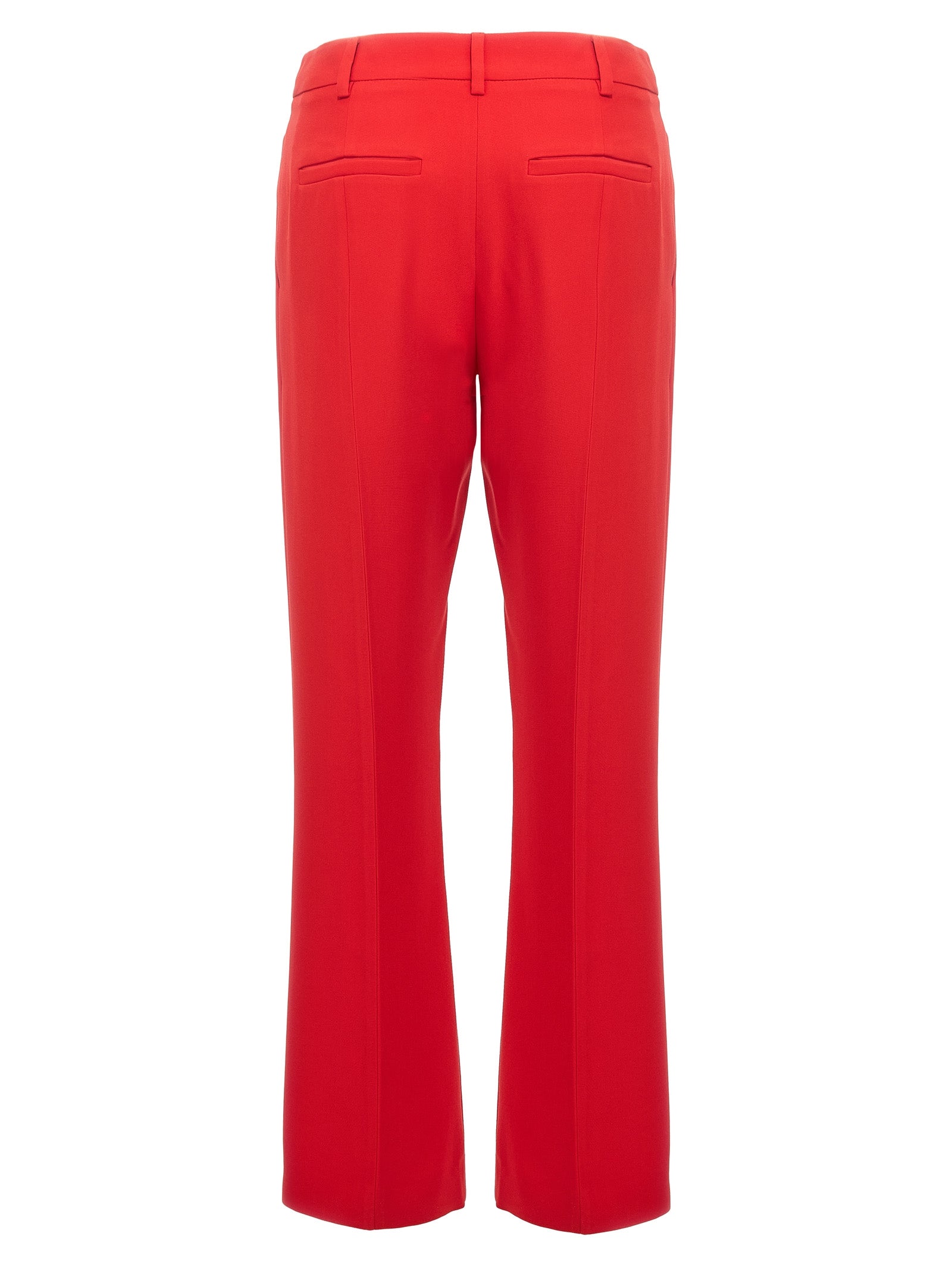 Trousers by Valentino Garavani for women in silk multicolor & red presents a perennial silhouette, meticulously tailored with a cut, long finish, and an elegant .