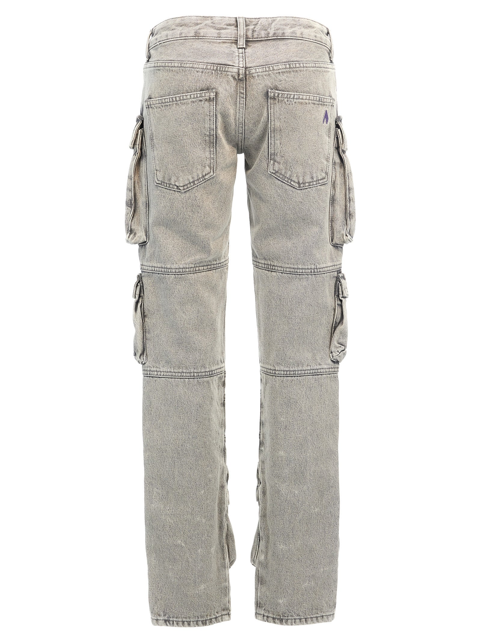 Cargo Pants by The Attico for women in denim cotton gray features an tailored with a low rise and long, creating a tailored utilitarian silhouette.