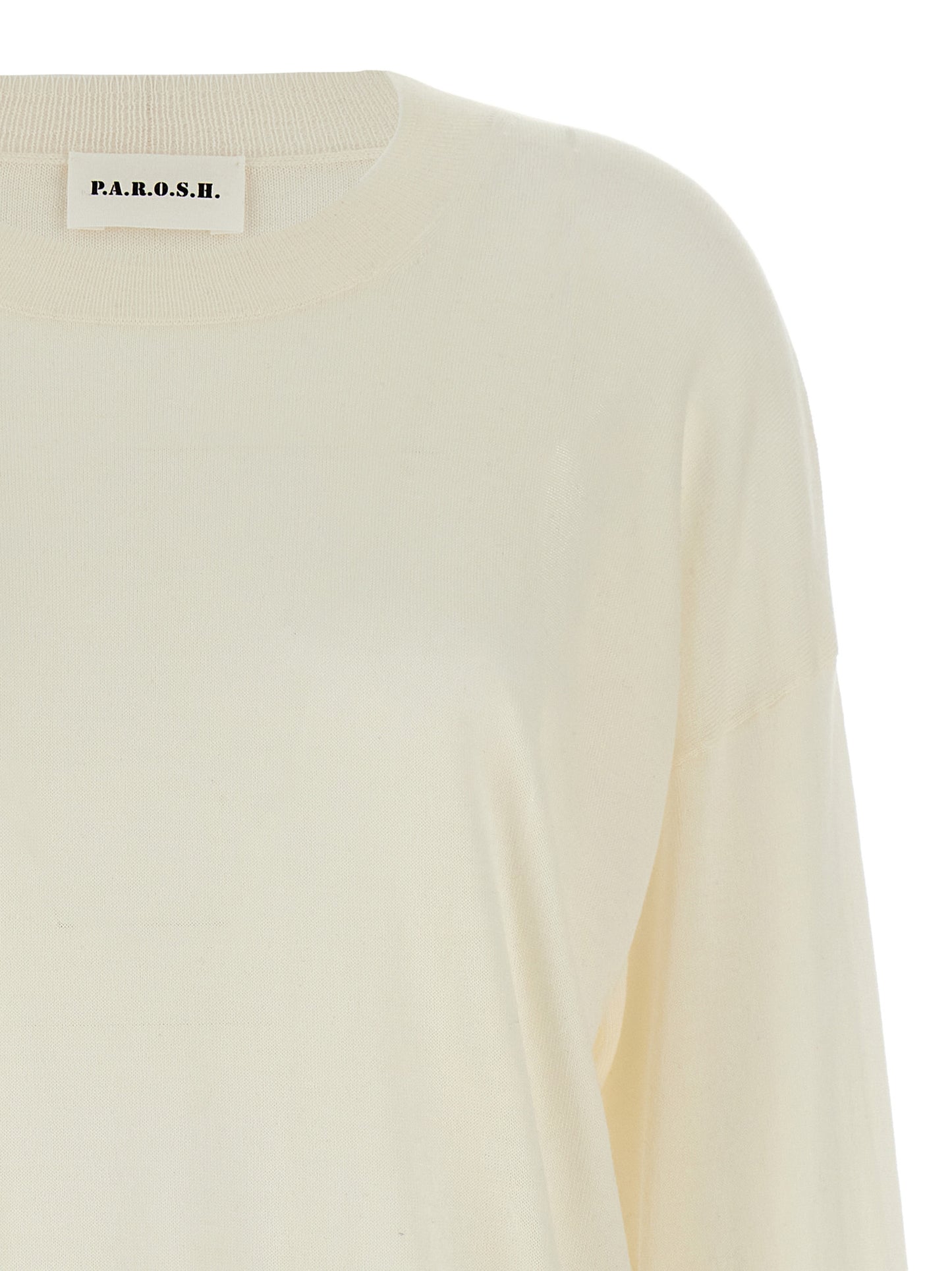 Cardigan by P.A.R.O.S.H. for women in cashmere silk white showcases a luxurious silhouette, meticulously detailed with a sophisticated and for a refined finish.