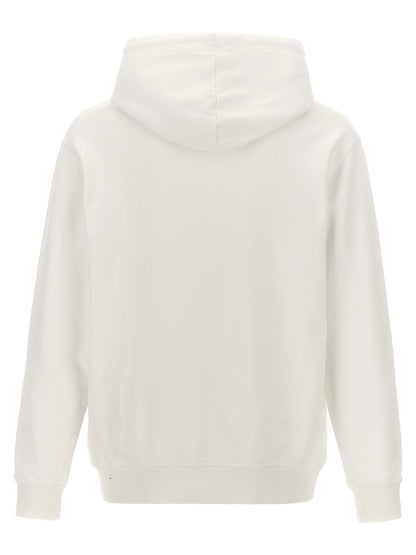 Sweatshirt Hoodie by Dsquared² for men in cotton bicolour, black, white & print features a edgy silhouette, detailed with a edgy hooded neckline and for a refined finish.