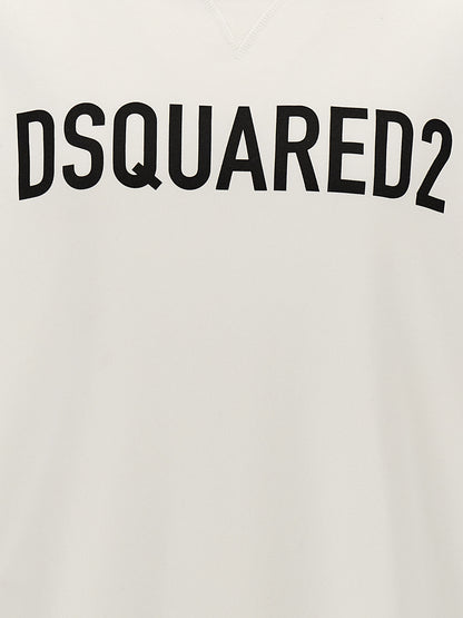 Sweatshirt Hoodie by Dsquared² for men in cotton bicolour, black, white & print features a authentic silhouette, showcasing a sophisticated and authentic detail for a refined finish.