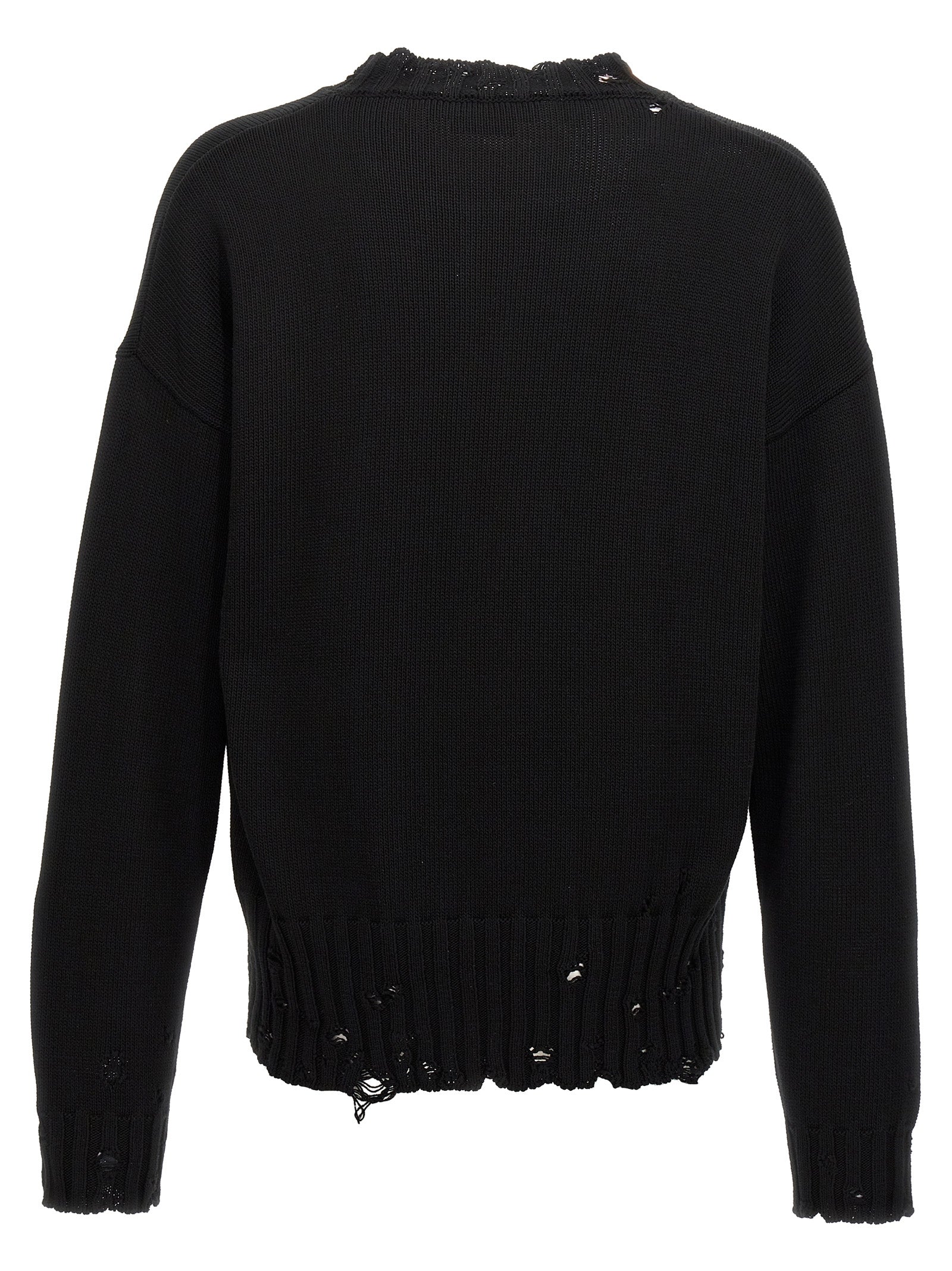 Cardigan by Marni for men in cotton black features a nuanced silhouette with a refined crew neckline and nuanced detailing for a sophisticated look.