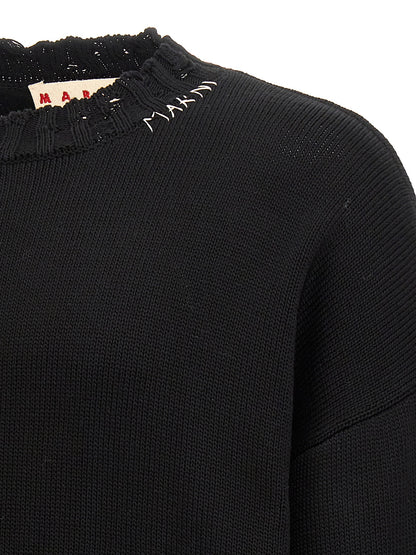 Cardigan by Marni for men in cotton black features an impeccable silhouette, showcasing a sophisticated and detail for a truly impeccable finish.