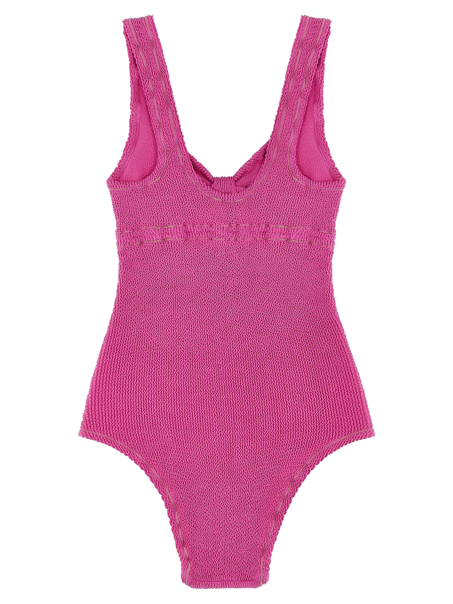 One-Piece Swimsuit by ROTATE BIRGER CHRISTENSEN for women in stretch polyamide fuchsia showcases a couture inspired silhouette from the Waves Women's Stretch Polyamide One-Piece Swimsuit collection, featuring a couture inspired cut designed for a couture inspired and couture inspired poolside look.