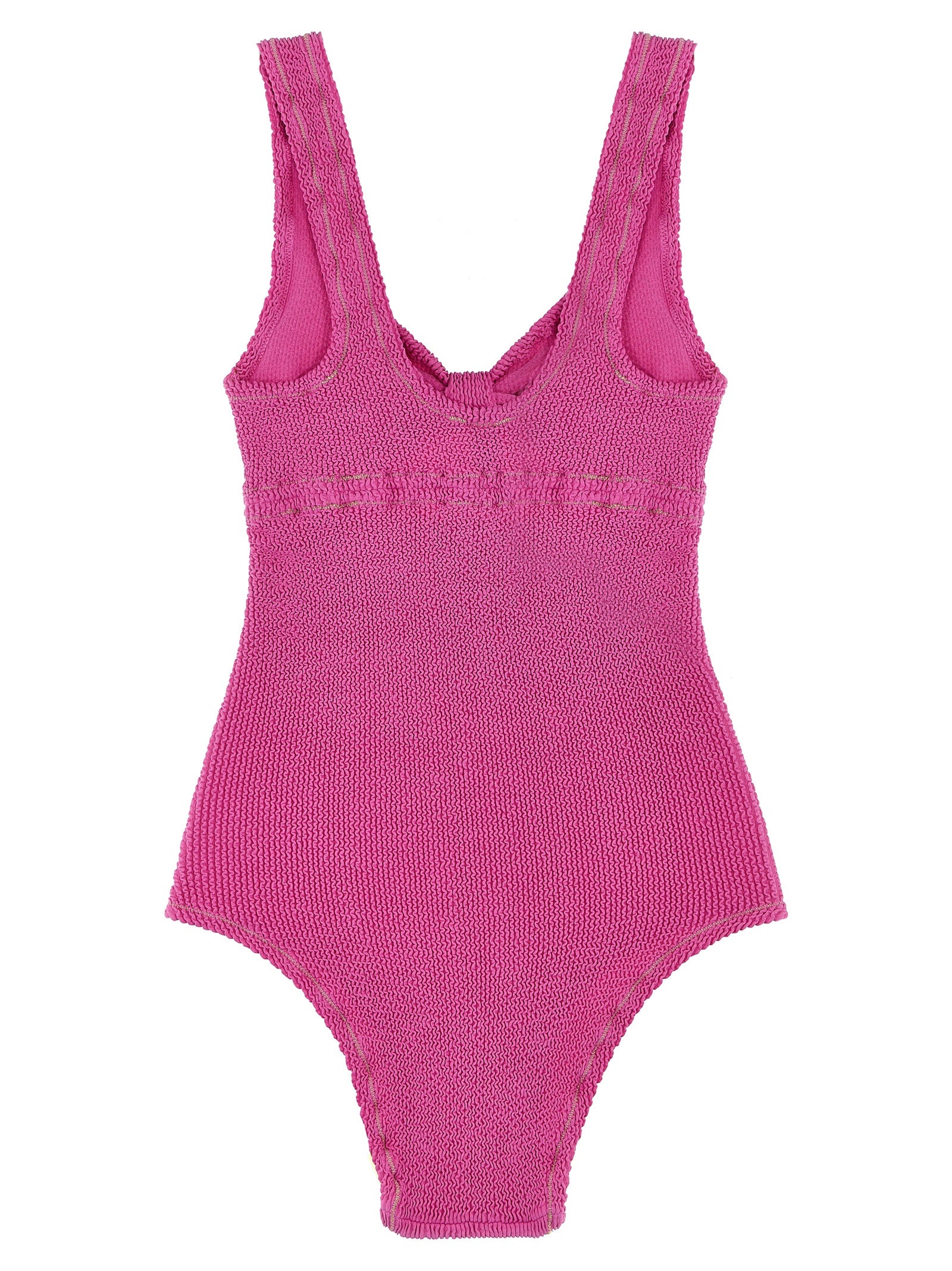 One-Piece Swimsuit by ROTATE BIRGER CHRISTENSEN for women in stretch polyamide fuchsia showcases a couture inspired silhouette from the Waves Women's Stretch Polyamide One-Piece Swimsuit collection, featuring a couture inspired cut designed for a couture inspired and couture inspired poolside look.
