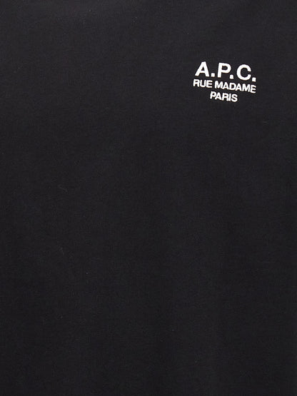 T-Shirt by A.P.C. for men in organic cotton black features an edgy silhouette, meticulously detailed with a sophisticated and for a truly edgy finish.