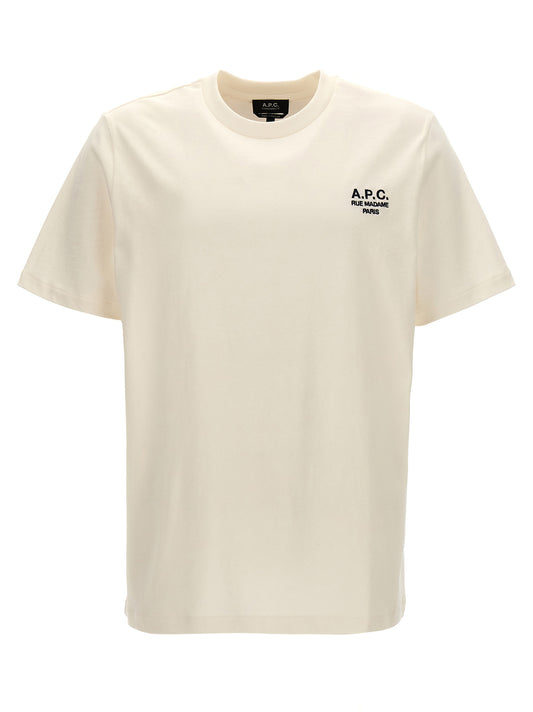 T-Shirt by A.P.C. for men in organic cotton white features an edgy silhouette, meticulously detailed with a sophisticated short-sleeve and crew neckline for a truly edgy finish.