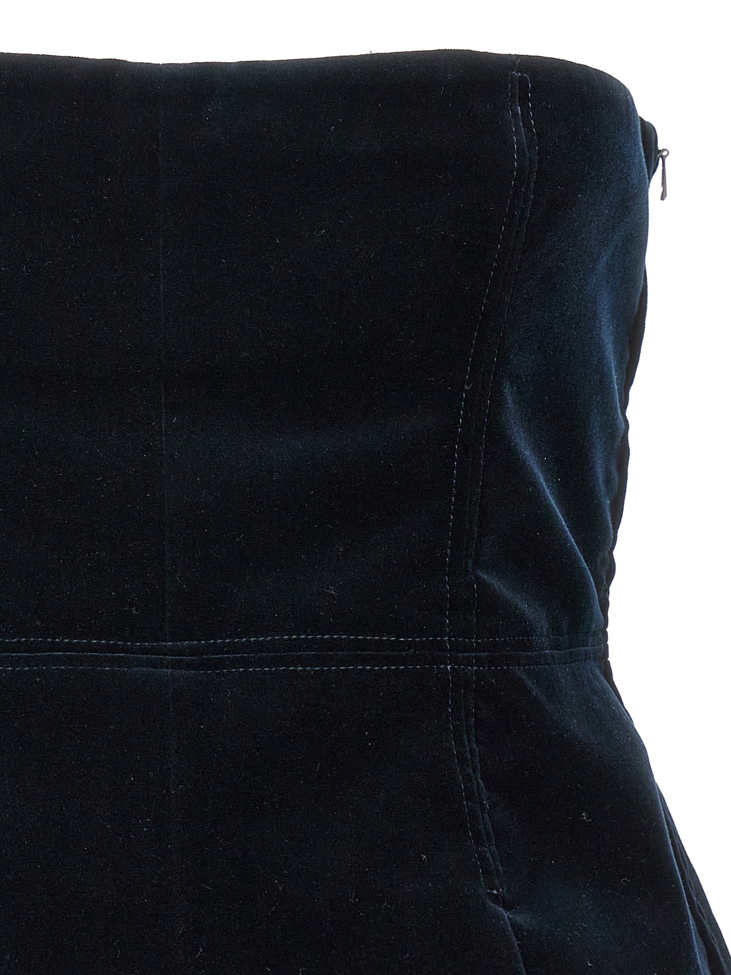 Tank Top by Tom Ford for women in velvet cotton blue showcases a streamlined Gala Women's Velvet Cotton Tank Top design with a streamlined and strapless neckline.