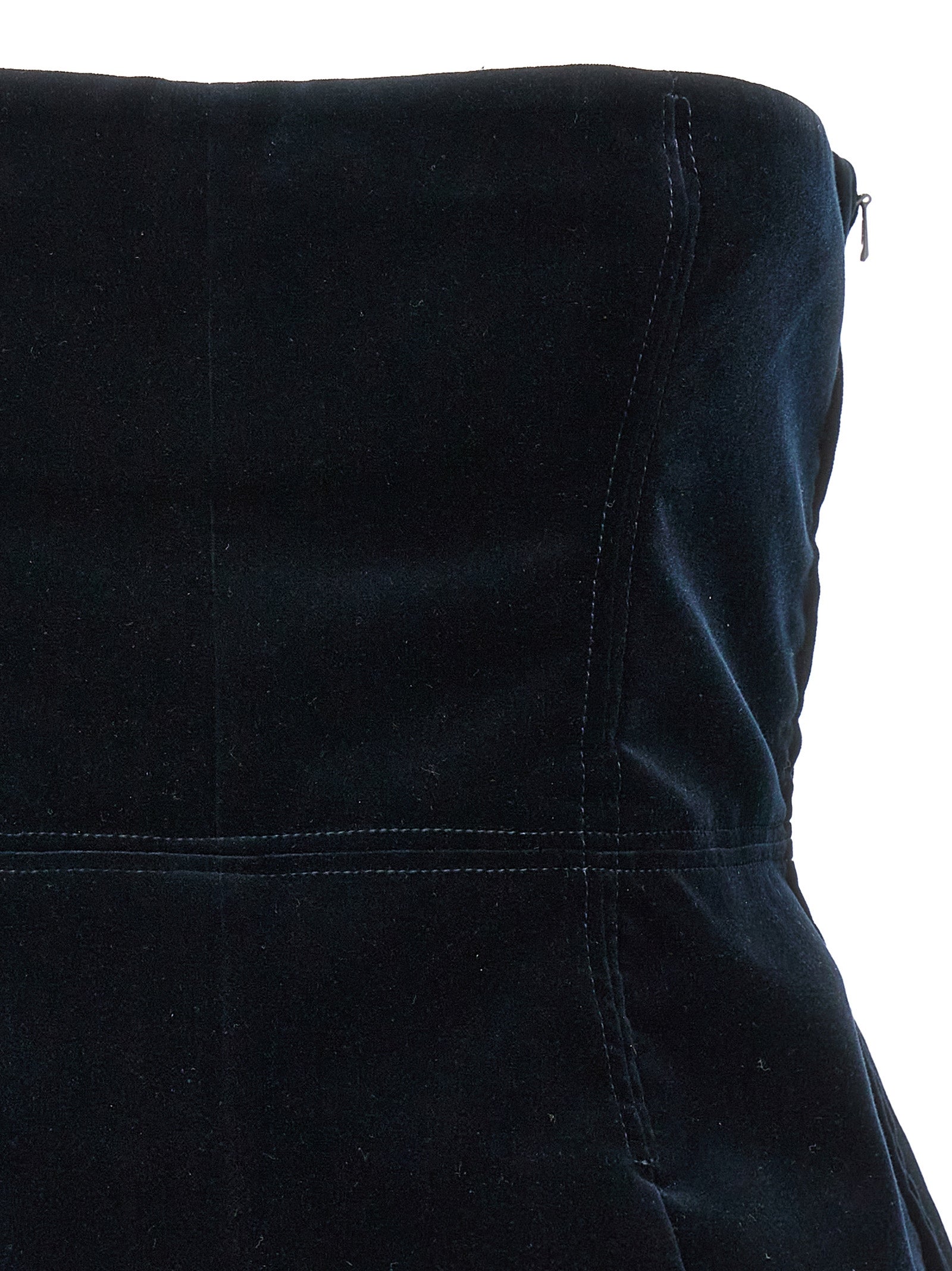 Tank Top by Tom Ford for women in velvet cotton blue showcases a streamlined Gala Women's Velvet Cotton Tank Top design with a streamlined and strapless neckline.