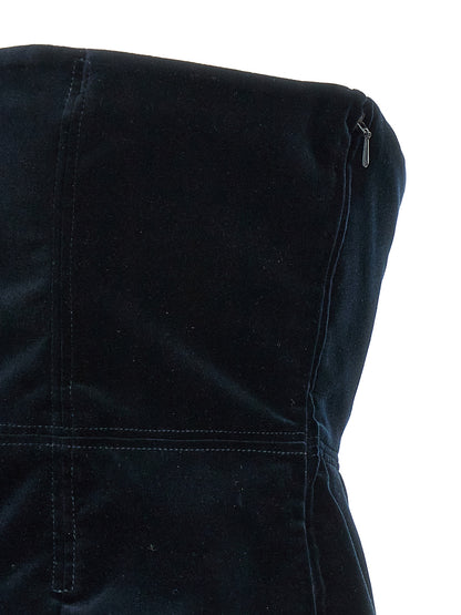 Tank Top by Tom Ford for women in velvet cotton blue showcases a meticulous silhouette, artfully finished with a meticulous and for a sophisticated, meticulous look.