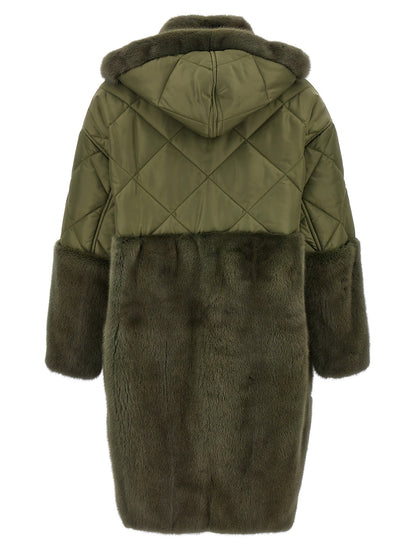 BLANCHA Bicolor Polyester Coat