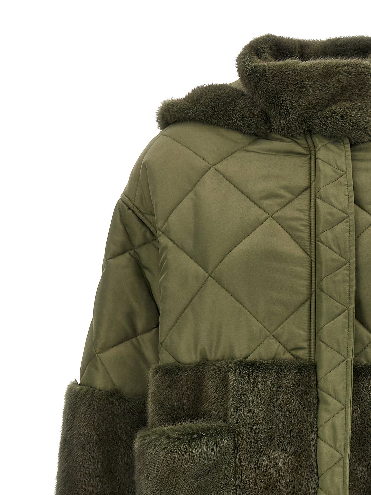 BLANCHA Bicolor Polyester Coat