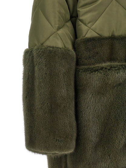 BLANCHA Bicolor Polyester Coat