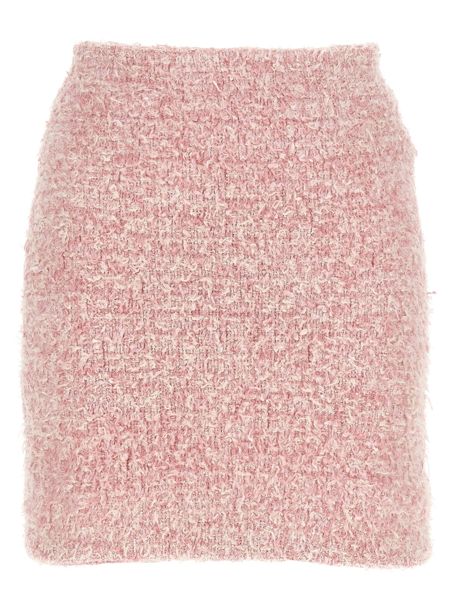 Skirt by Balenciaga for women in polyamide cotton tweed multicolor & pink showcases a dramatic silhouette, artfully capturing the essence of the The Blend Women's Polyamide Cotton Tweed Maxi Long Skirt in a dramatic maxi long cut for a refined look.