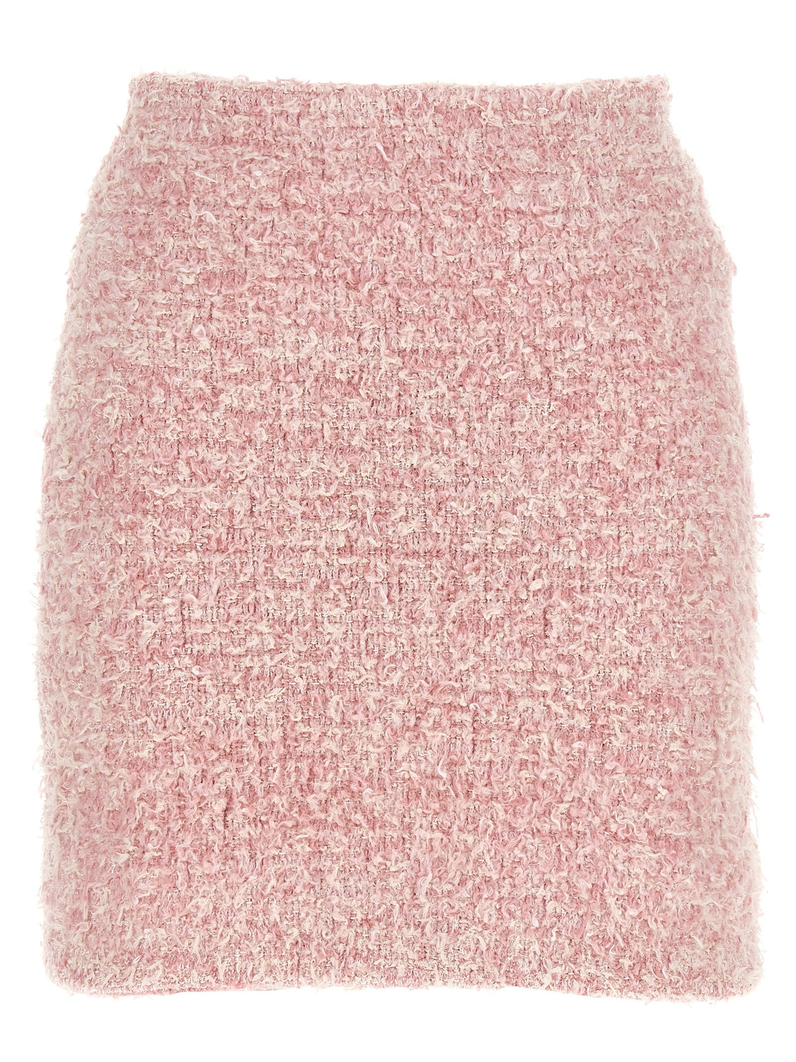 Skirt by Balenciaga for women in polyamide cotton tweed multicolor & pink showcases a dramatic silhouette, artfully capturing the essence of the The Blend Women's Polyamide Cotton Tweed Maxi Long Skirt in a dramatic maxi long cut for a refined look.