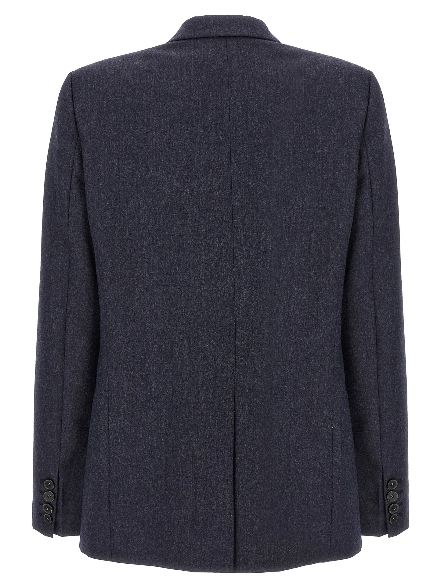 Blazer by Stella McCartney for women in cotton viscose flannel blue features an crisp silhouette with sophisticated and a crisp split neckline for a truly crisp finish.