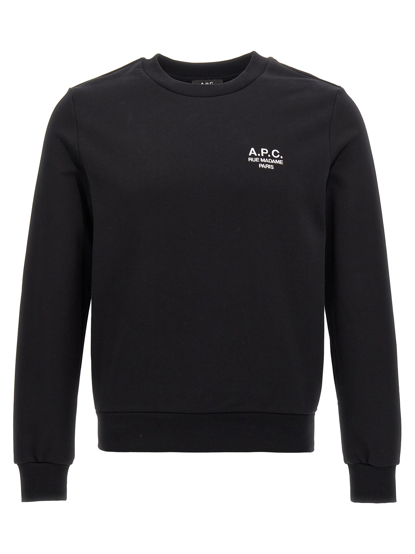 Sweatshirt by A.P.C. for men in stretch cotton bicolour, black & white features an enviable silhouette, showcasing a premium and refined crew neckline for a truly enviable finish.