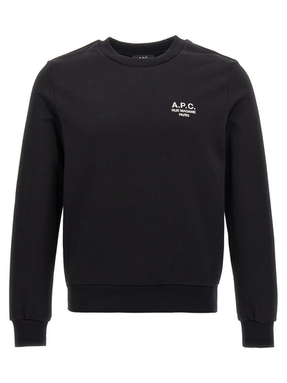 Sweatshirt by A.P.C. for men in stretch cotton bicolour, black & white features an enviable silhouette, showcasing a premium and refined crew neckline for a truly enviable finish.
