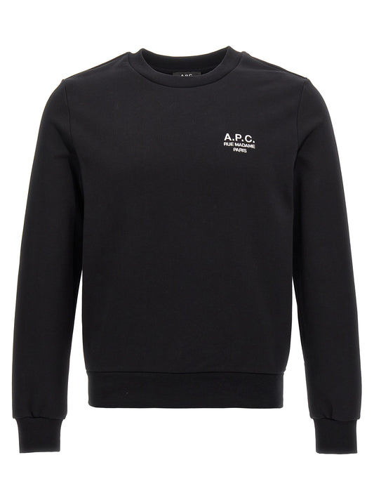 Sweatshirt by A.P.C. for men in stretch cotton bicolour, black & white features an enviable silhouette, showcasing a premium and refined crew neckline for a truly enviable finish.