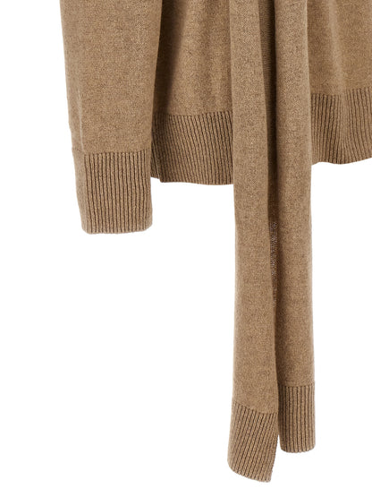 Cardigan by Stella McCartney for women in cashmere beige presents a textural silhouette, artfully finished with a textural and for a sophisticated, textural look.