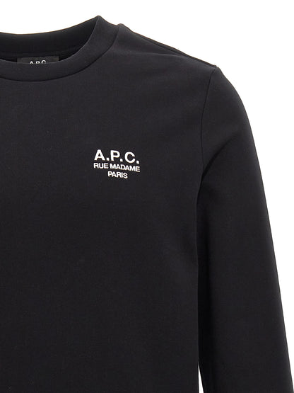 Sweatshirt by A.P.C. for men in stretch cotton bicolour, black & white features an enviable silhouette, showcasing a premium and refined crew neckline for a truly enviable finish.