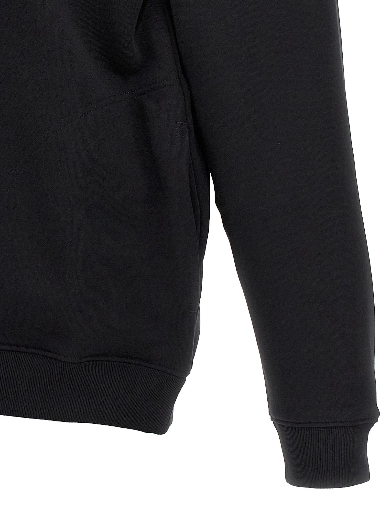 Sweatshirt Hoodie by Moschino for men in cotton bicolour, black, white & print showcases a city-ready silhouette, artfully detailed with a signature and for a city-ready finish.