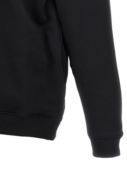 Sweatshirt Hoodie by Moschino for men in cotton bicolour, black, white & print showcases a city-ready silhouette, artfully detailed with a signature and for a city-ready finish.