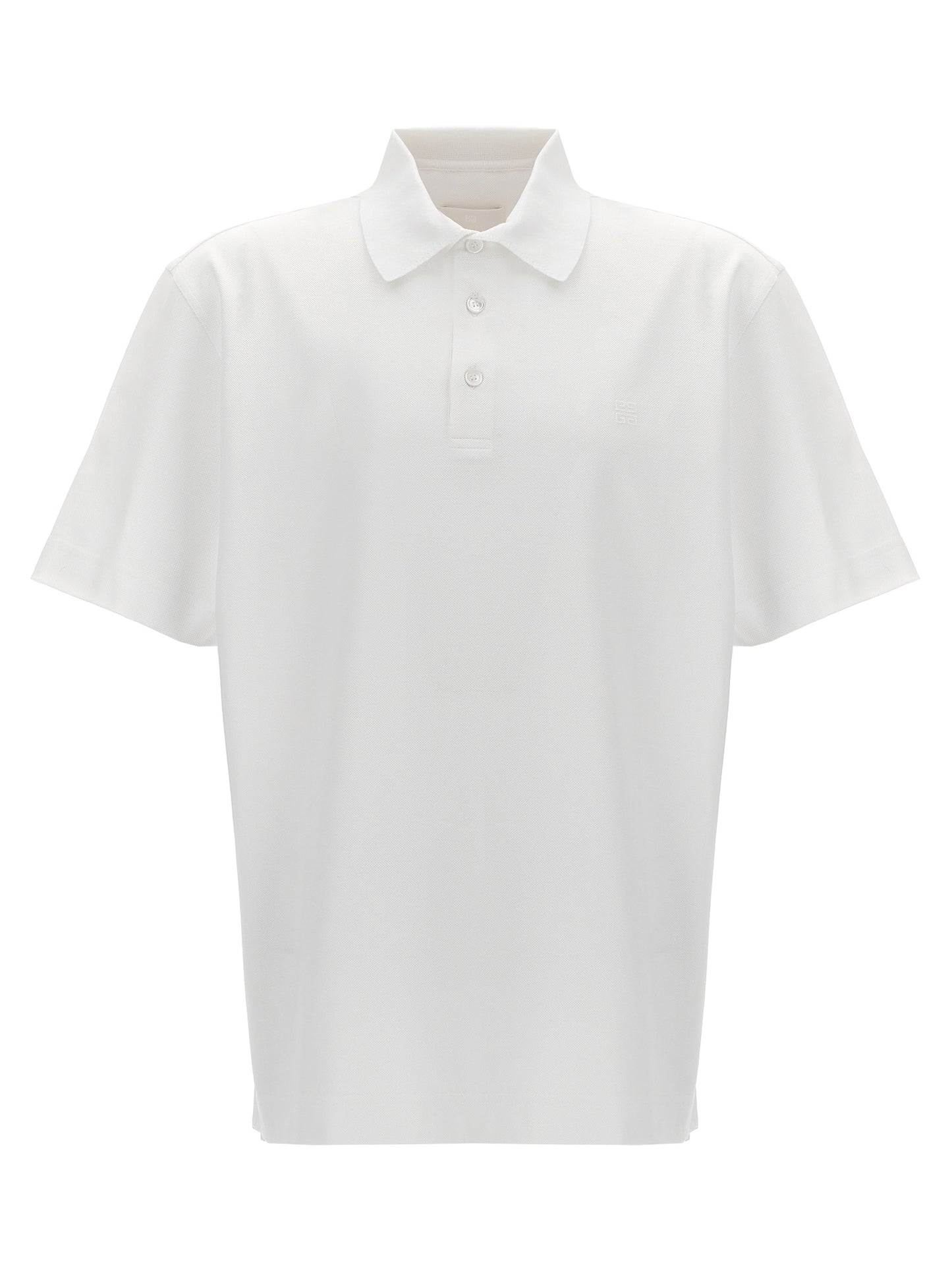 Polo Shirt by Givenchy for men in cotton white presents a crisp silhouette, artfully detailed with a crisp short-sleeve and crisp .