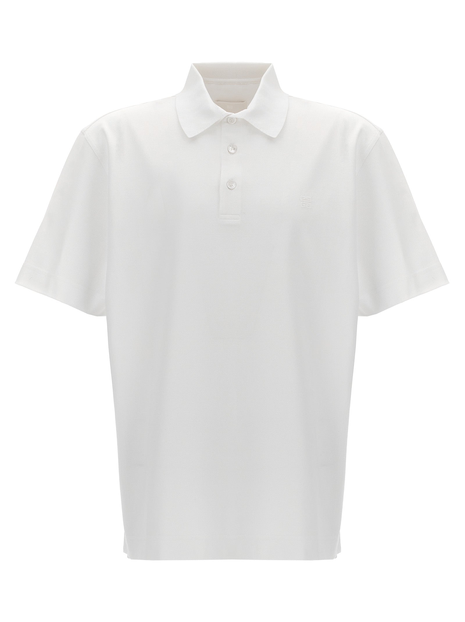 Polo Shirt by Givenchy for men in cotton white presents a crisp silhouette, artfully detailed with a crisp short-sleeve and crisp .