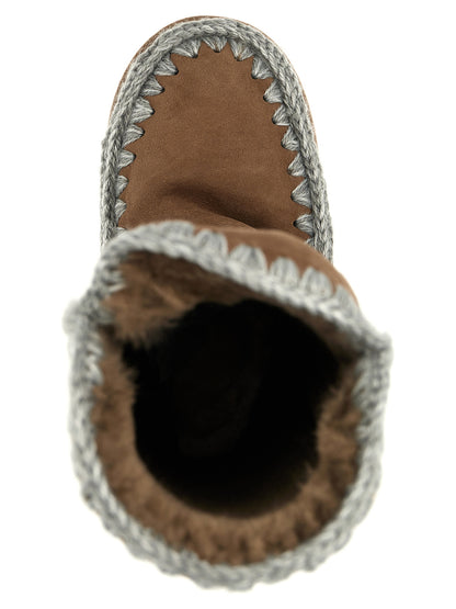 Ankle Over-The-Knee Boots by Mou for women in suede lamb leather & fur brown features an high-performance silhouette, showcasing the sophisticated design of the Women's Suede Lamb Leather & Fur Ankle Over-The-Knee Boots with a and a refined .