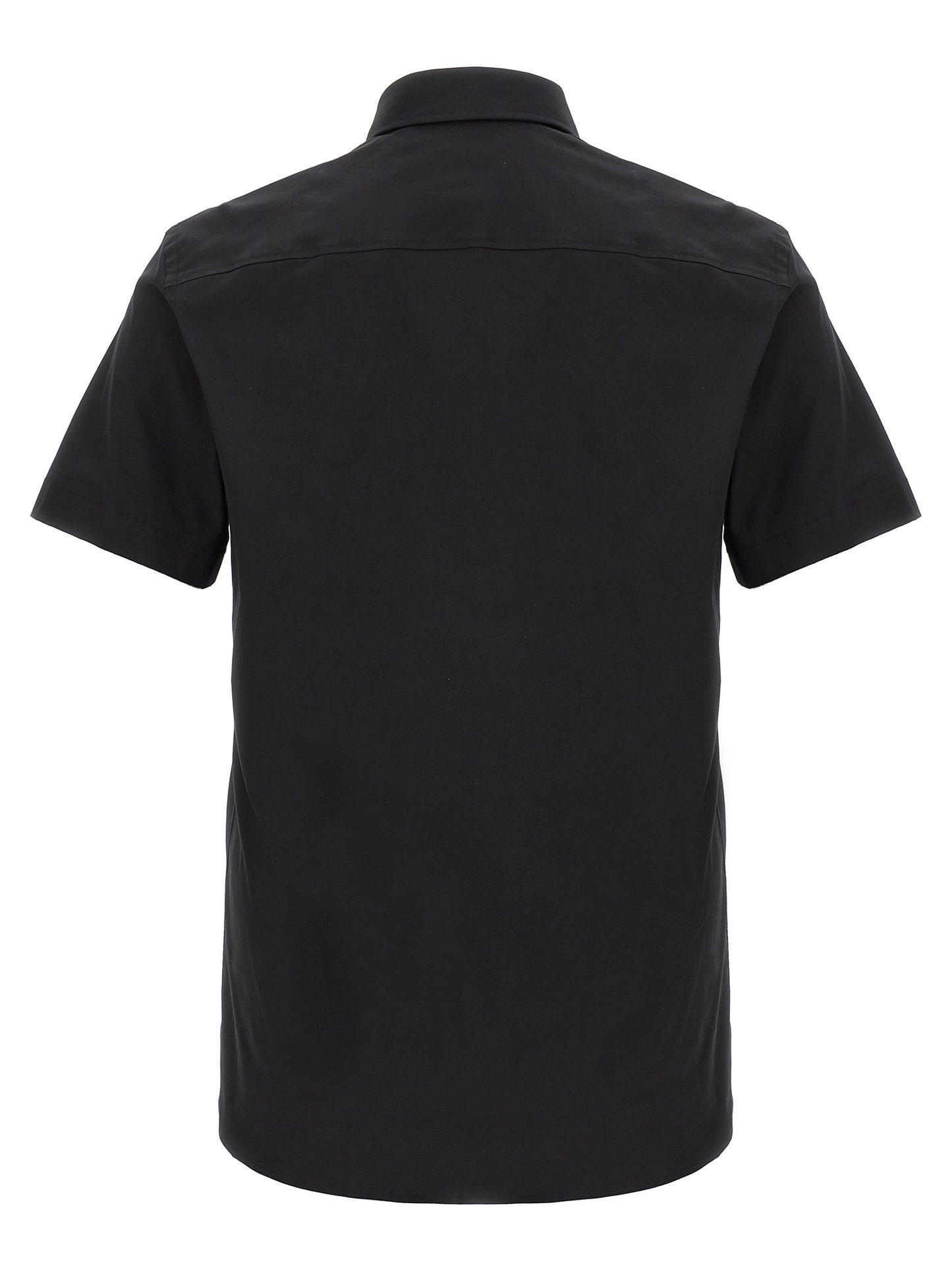 Shirt by Burberry for men in stretch cotton black presents a discerning silhouette, showcasing a sophisticated and for a truly discerning finish.