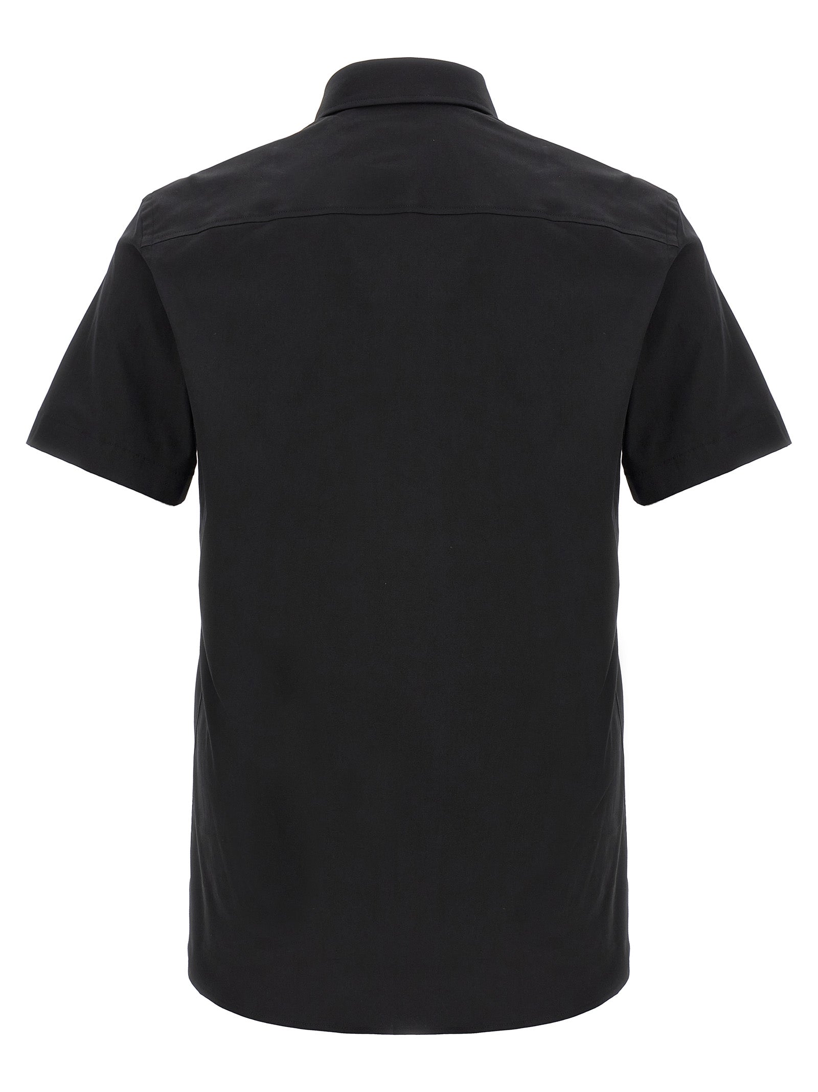 Shirt by Burberry for men in stretch cotton black presents a discerning silhouette, showcasing a sophisticated and for a truly discerning finish.