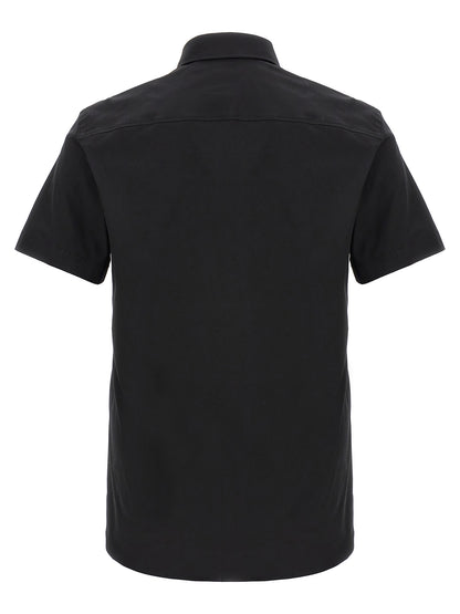 Shirt by Burberry for men in stretch cotton black presents a discerning silhouette, showcasing a sophisticated and for a truly discerning finish.
