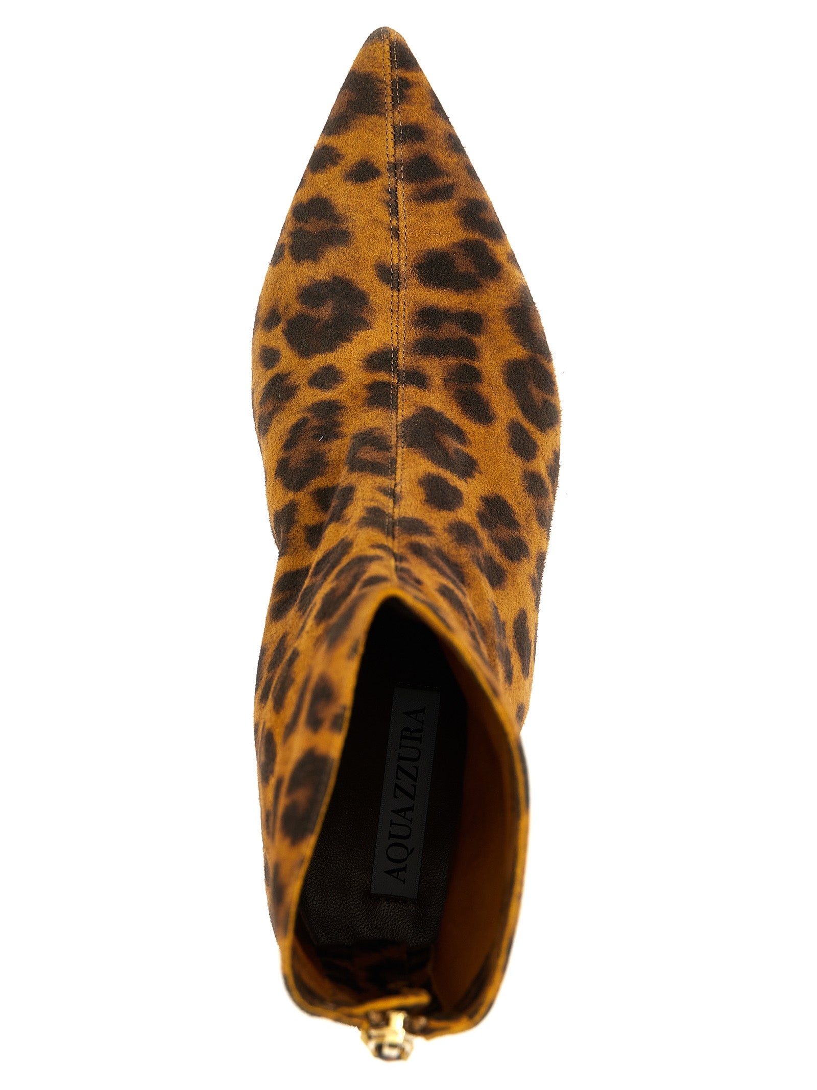 Kitten Ankle Boots by Aquazzura for women in suede leather multicolor features an dynamic silhouette, showcasing the dynamic Women's Suede Leather Kitten Ankle Boots design with its distinctive kitten-heel and elegant .