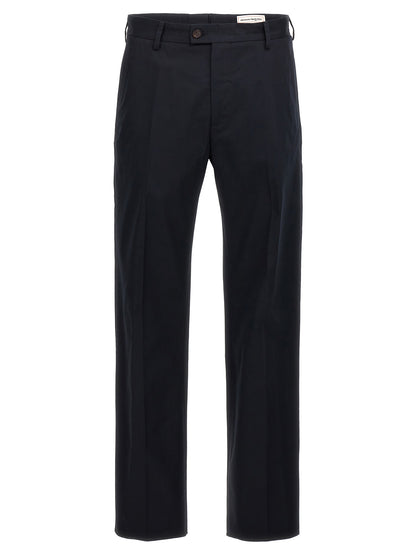 Chinos Pants by Alexander McQueen for men in cotton blue features an contemporary silhouette, showcasing a sophisticated and long with a refined for a truly contemporary aesthetic.