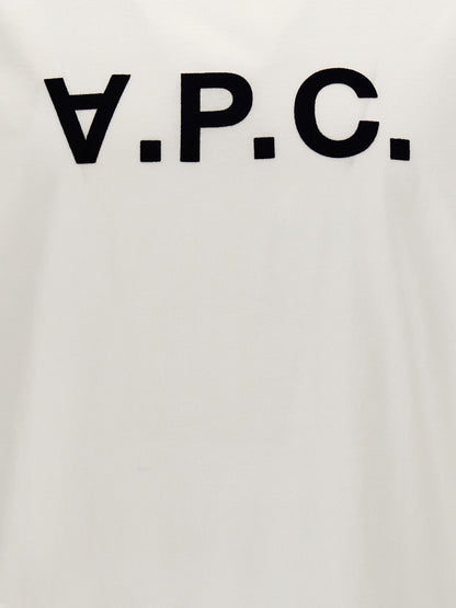 T-Shirt by A.P.C. for men in organic cotton white showcases a chic silhouette, artfully detailed with a chic and for a chic finish.