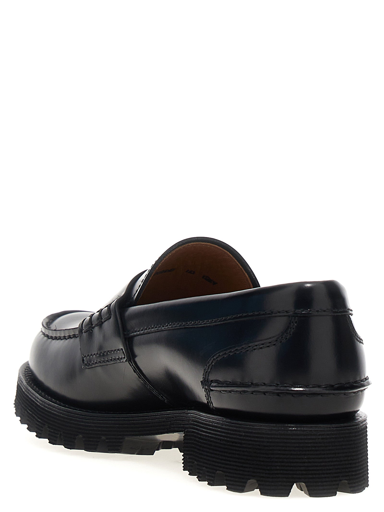 Flat Loafer Slip-On Work Shoes by Church's for women in bos taurus cowhide leather black features an effortless chic silhouette, showcasing the Play Women's Bos Taurus Cowhide Leather Flat Loafer Slip-On Work Shoes design with an effortless chic flat and a for a effortless chic look.
